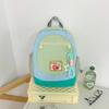 School bag summer new cute Korean children's research small backpack Coco love love ice cream contrasting color soft girl travel backpack