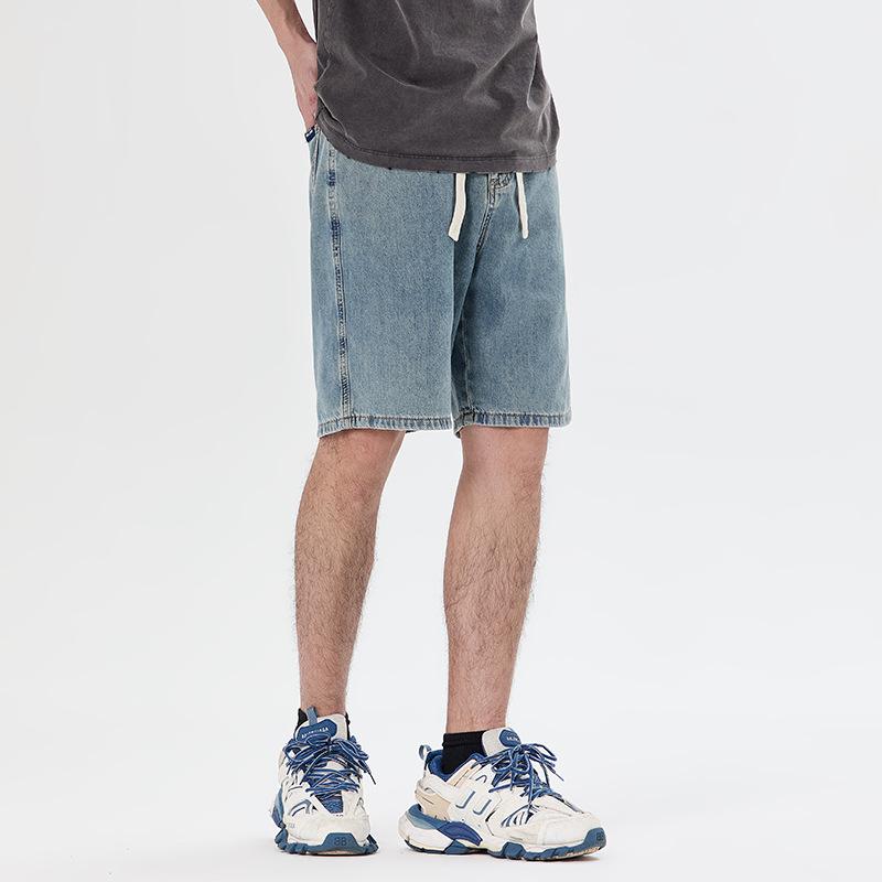 

Мужские летние тонкие свободные шорты-бриджи прямого кроя 3XL синий