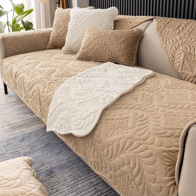 Утолщенный плюшевый чехол для дивана — фото 16