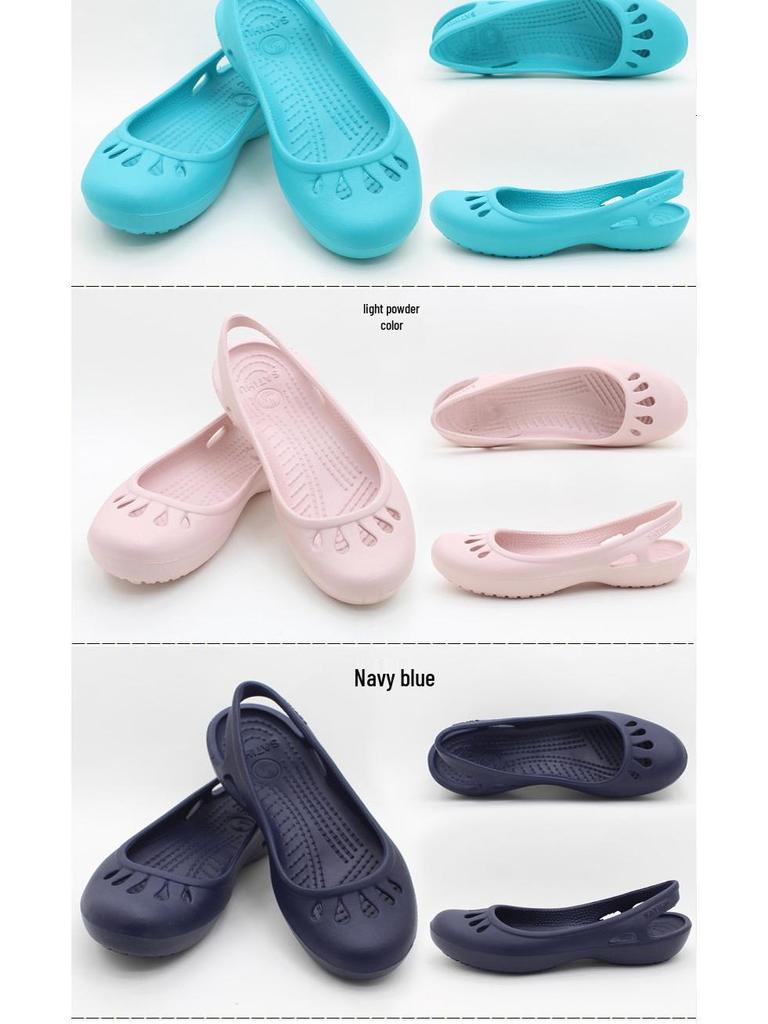 Dámské zahradní sandály s uzavřenou špičkou: Léto 2025, Lehká, Protiskluzová, Plochý podpatek, Měkká podrážka