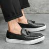 Fashion British Style Fashion Casual Leather Business Shoes Men Tassel Formal Casual Walking Shoes Antiskid Flat Designer Wedding Shoes