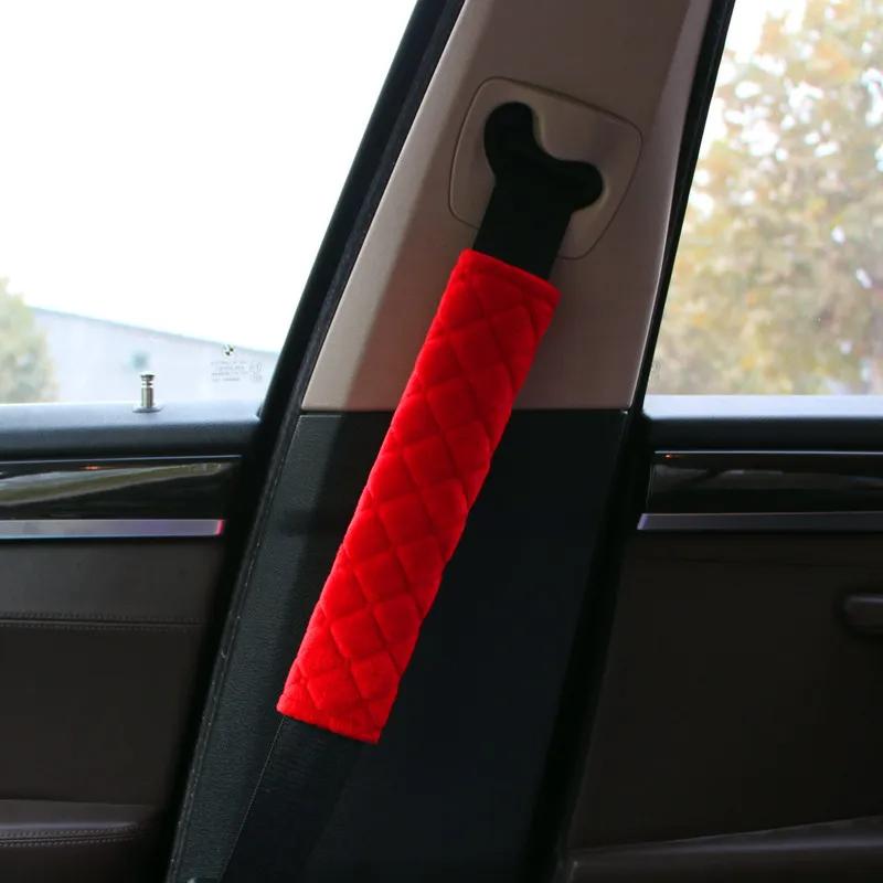 Car Seat Belt Cover Soft Seat Seatbelt Covers Safety Belts Shoulder Protection Warm Plush Adjustable Auto Interior Accessories