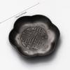 Antique Tin Cup Mat, Hand Hammered Metal Tea Saucer, Non-Slip Japanese Style Tea Tray Pad, Kung Fu Tea Accessories