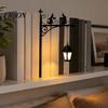 Retro Bookshelf Lamp Library Lantern, Decorative Lighting, Witch Hat for Reading Nook, Vintage Iron Bookend with Light Warm LED Glow, & Home