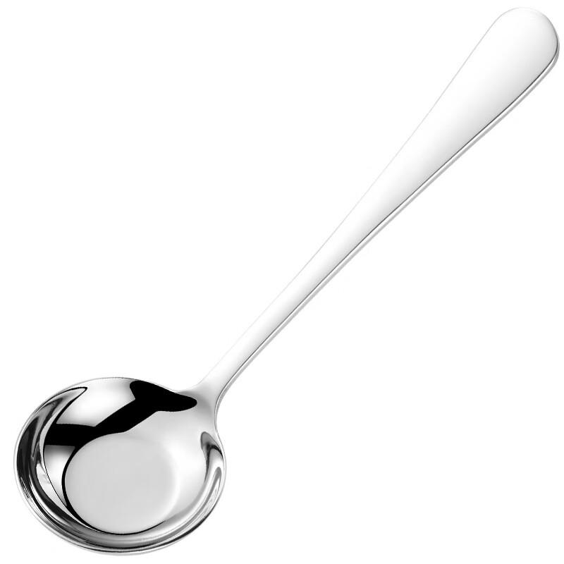 Zhishe 316 Stainless Steel Long Handle Flat-Bottom Soup Spoons