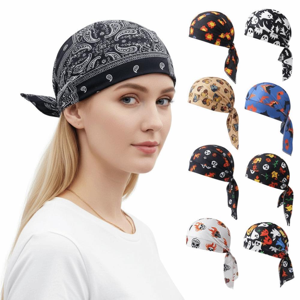 Breathable Bandana Headscarf Paisley Print Pirate Hat Fashion Accessory Cycling Head Wrap Running