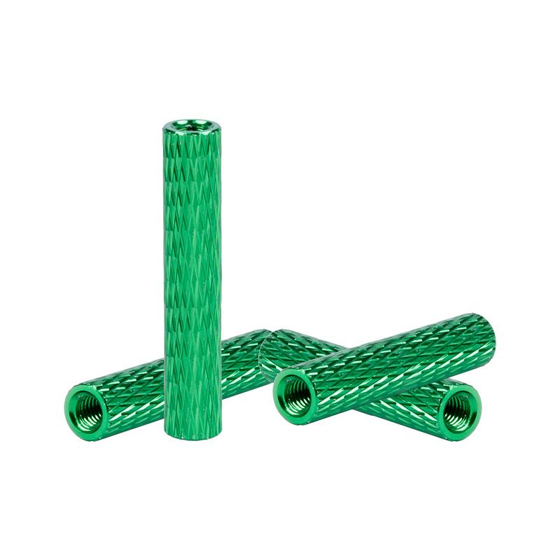 M3 Green Knurled Aluminum Drone Fuselage Support Connector