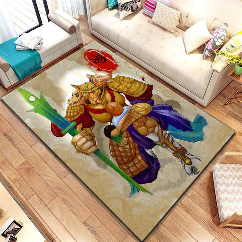 Twelve Chinese Zodiac Animals Painting Carpet for Living Room Large Area Rug Black Soft Carpet Home Decoration Mats Boho Rugs