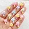 30Pcs Cute Mini Cartoon Colorful Rabbit Lollipop Nail Art Resin Designer Charms DIY Craft For Nail 3D Decorations Jewelry
