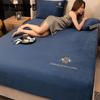 Winter Plush Non-slip Mattress Cover One-piece Solid Color Non-slip Bedspread Bed Cover Mattress Protection Cover All-inclusive Sheets