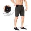 Breathable and Stretch Training Shorts for and Running Size Men's Sports, Workouts, (Black/Olive Gray, M)