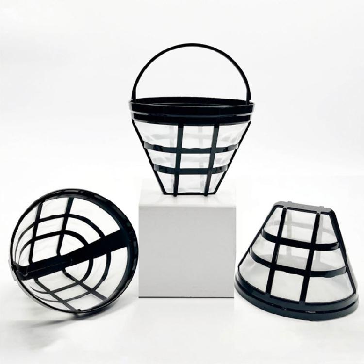 Nylon Coffee Filter Cup Espresso Powder Bowl Coffee Grinding Accessory Coffee Strainer Nylon Texture for Coffee Brewing