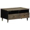 Stolik Kawowy Jasnoszary 80X54X40 Cm Drewno Lite Mango
