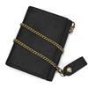 Vintage Genuine Leather Men Wallet Crazy Horse Leather Male Cowhide Trifold Card Holder Wallet with Metal Chain