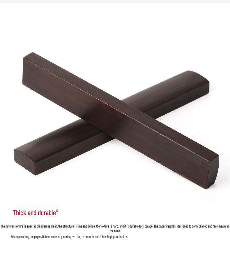 Ebony Redwood Carved Paperweight Set for Calligraphy Books