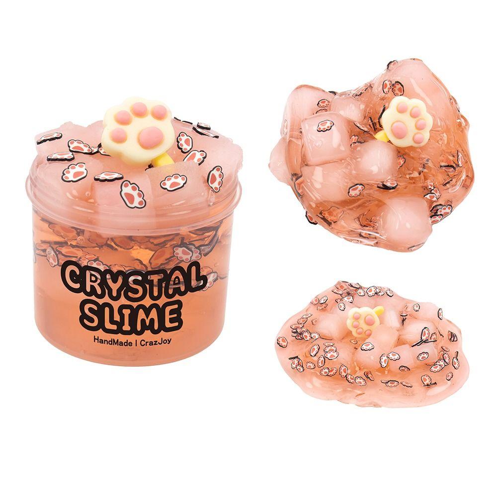 Cat Claws Crystal Slime Super Soft Crunchy Slime Glimmer Clear Slime  for Girls Boys