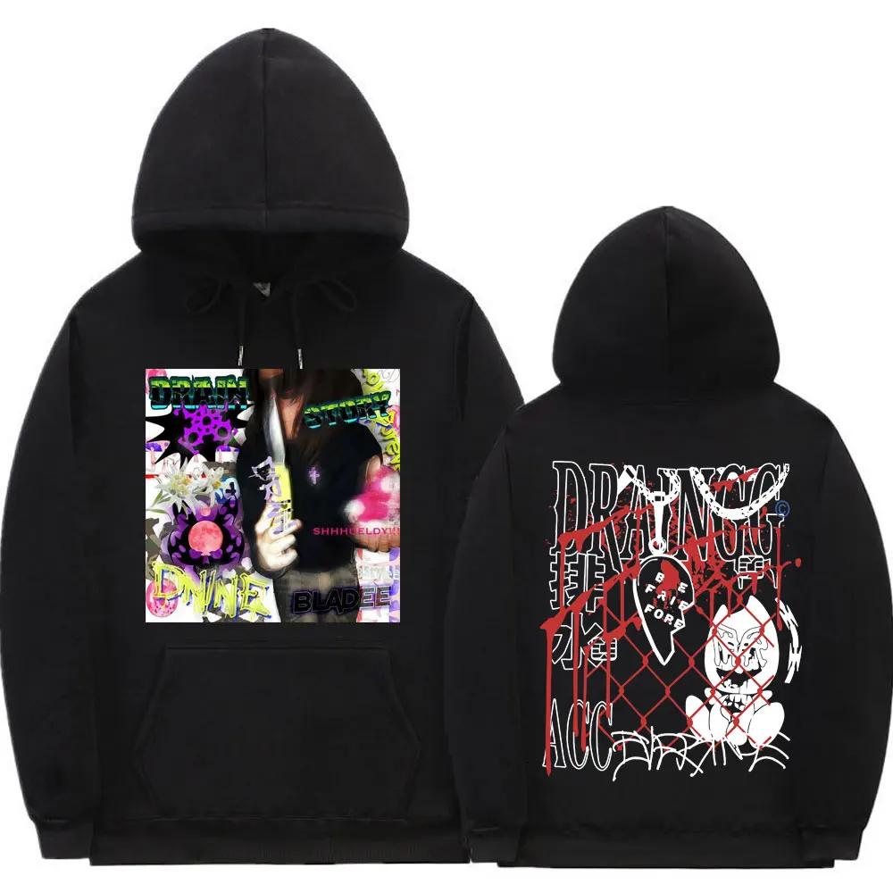 Bladee 333 Hip Hop Trend Skate Drain Gang Hoodie Tops Unisex Hipster Casual Sweatshirt Men Women Fashion Artistic Sense Hoodies