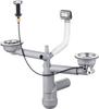 Siphon for Granite Sink 1.5- and 2-Bowl - Space-Saver Steel Zxy 9912