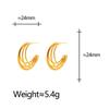 Geometric Multi-layer Matte Earrings: Elegant, Personalized Lightweight Design for Women