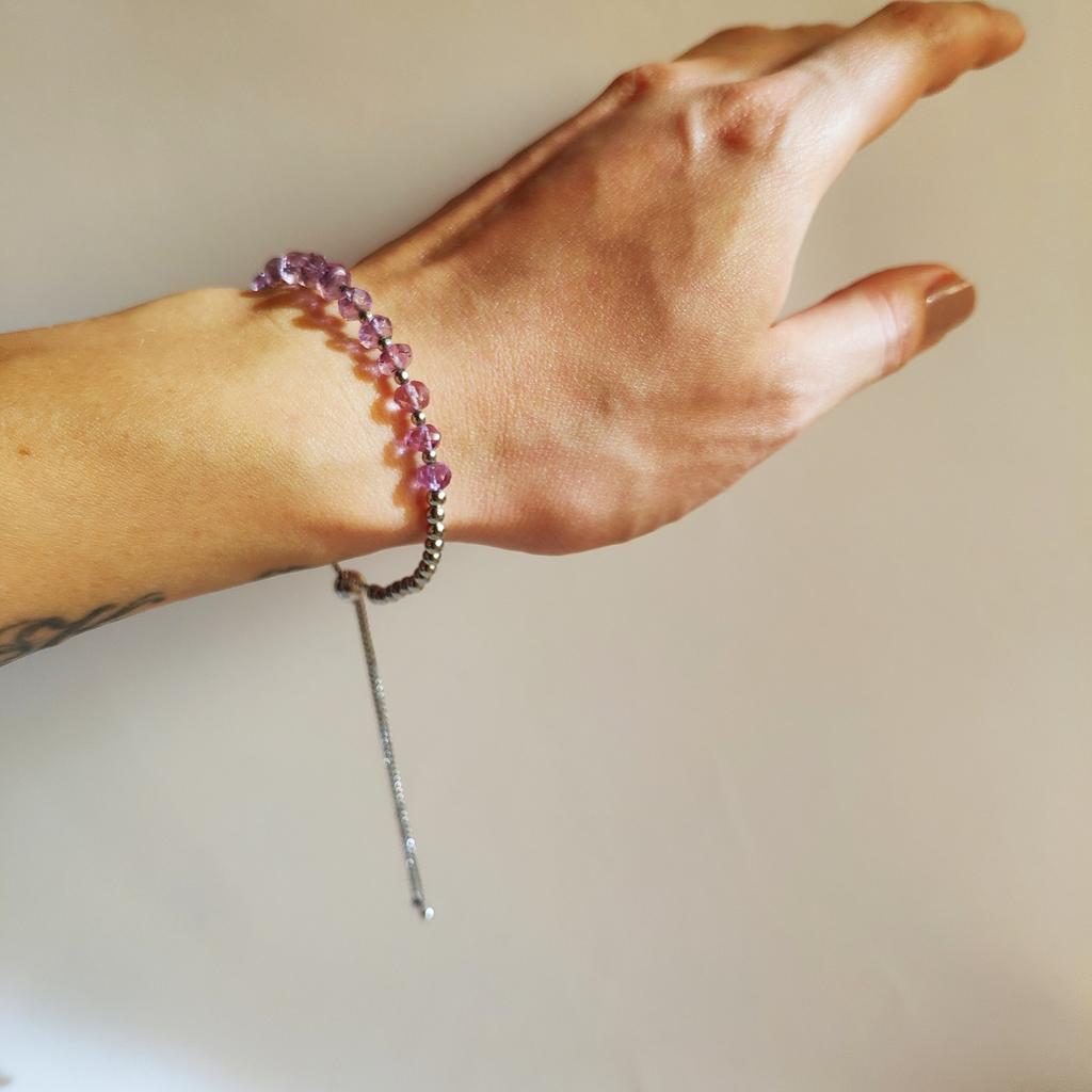 Silver Bracelet with Natural Amethyst 13.144ct (2129028)