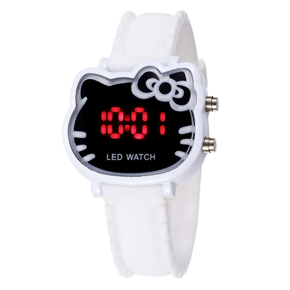 Orologio Bambina Carino Cartone Animato Bambino LED Studente Elettrico Moda