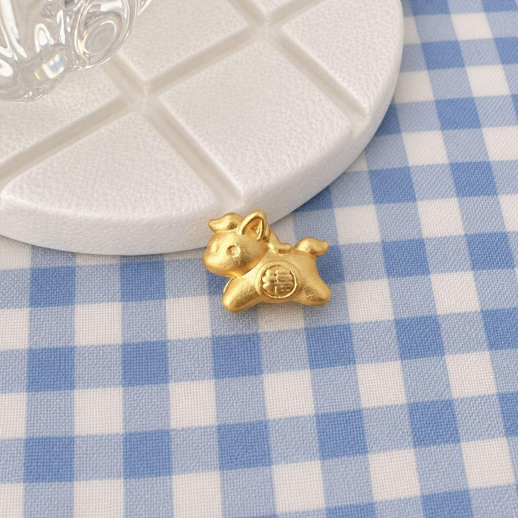 999 Sterling Silver Colorful Cartoon Horse Spacer Beads for DIY Bracelets