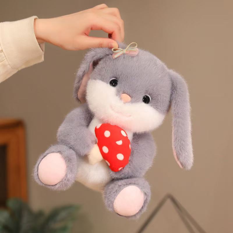 Newest Mushroom Rabbit Mushroom Green Plant Kawaii Plush Toy Figure Doll Cartoon Anime Cute Kids Birthday Holiday Gift Doll