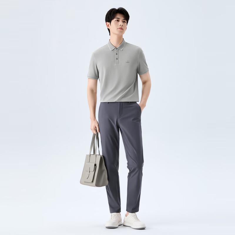Seven Men's Silk Blend Pique Polo Shirt