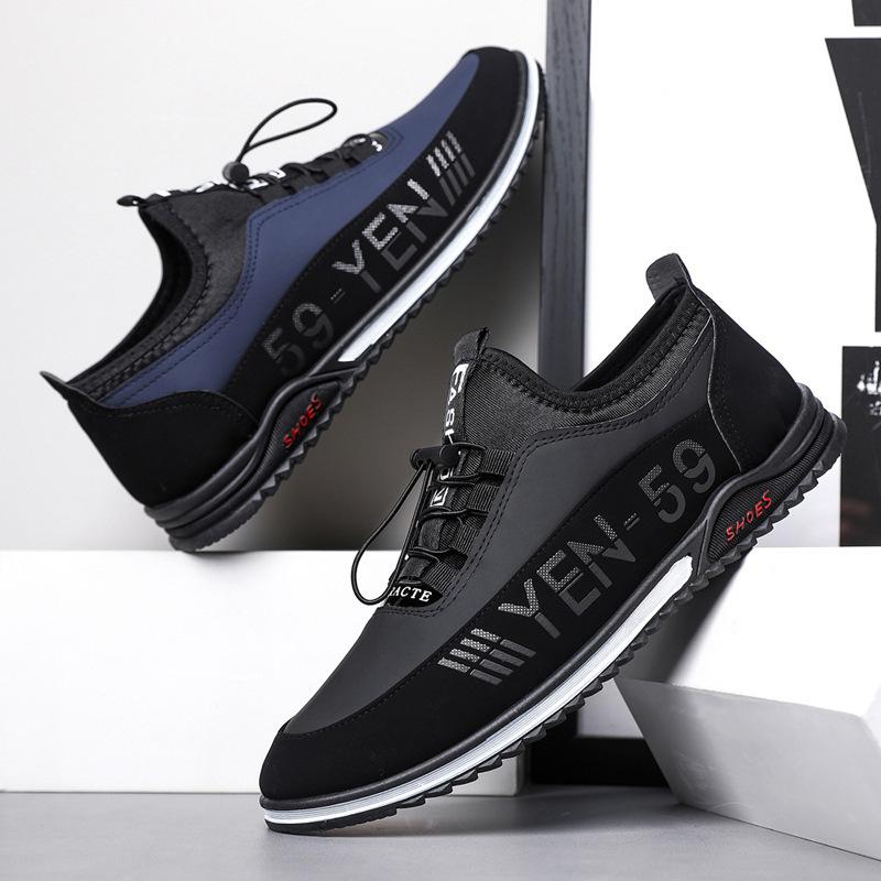Men's Spring and Autumn New Fashion Casual Shoes Soft Sole Soft Surface Comfortable One Pedal Lazy Shoes Leather Surface Men's Shoes