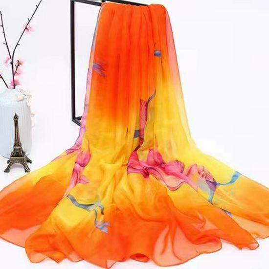 All-Season Oversized Chiffon Scarf for Women - Sun Protection & Versatile Wear