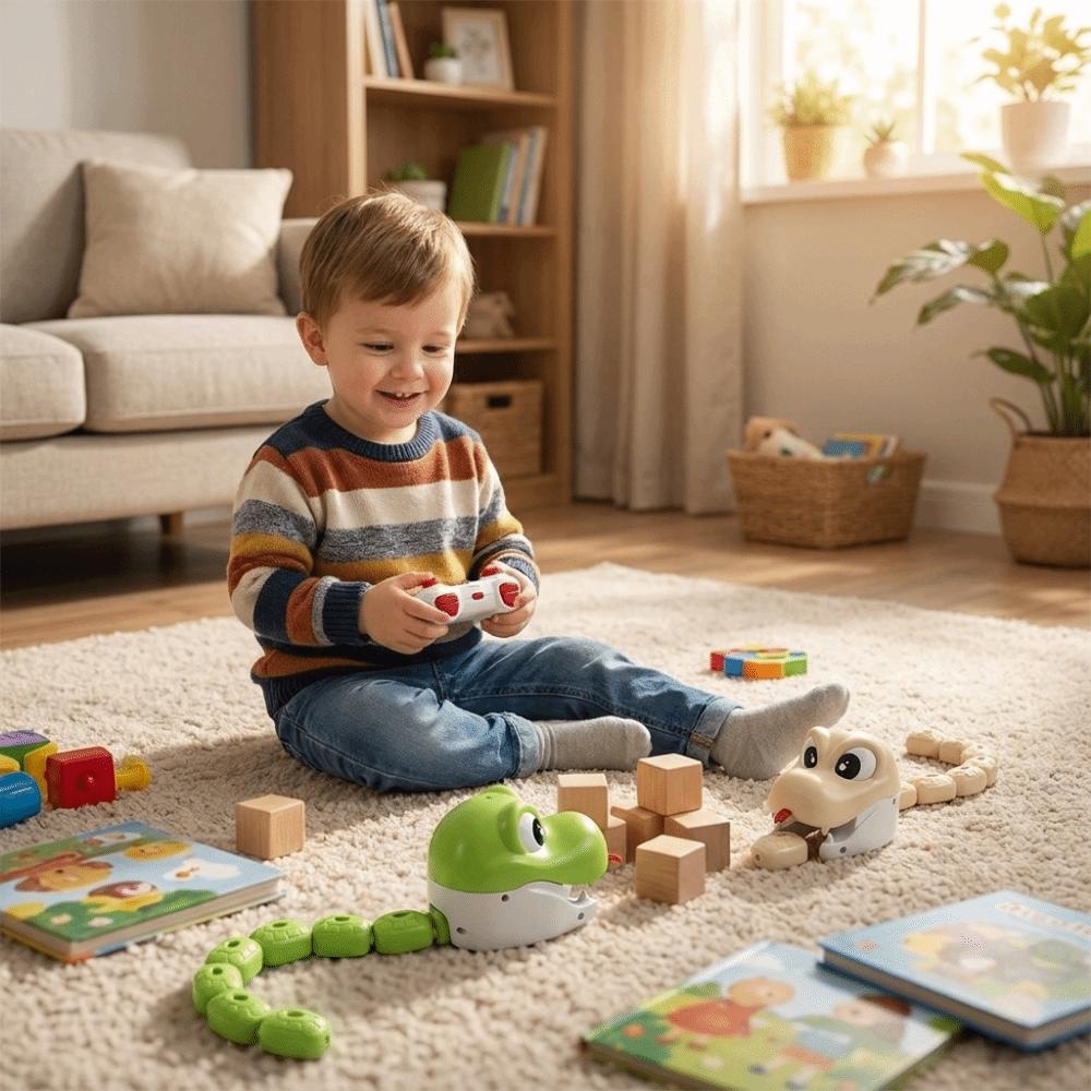 Rechargeable Greedy Snake Car Magnetic Magnetic RC Car Educational Toy for Kids