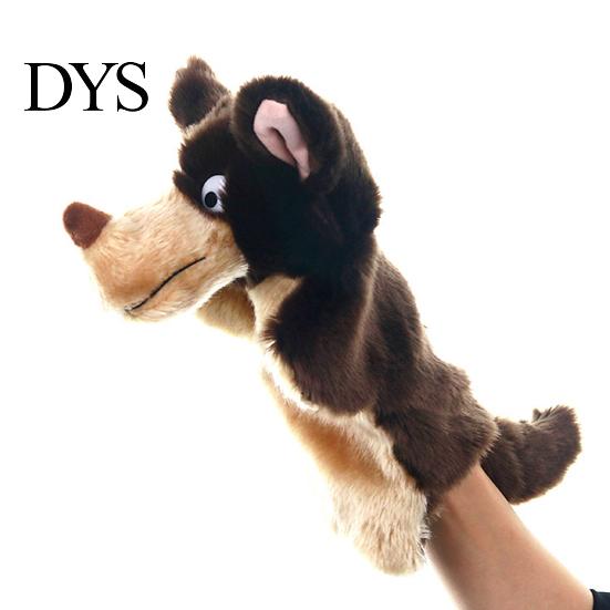 Cute Wolf Animal Plush Soft Doll Hand Puppet Storytelling Parent-Child Toy Gift