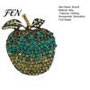 Metal Lapel Pin Rhinstone Fruit Brooch for Women, Shape Alloy Shirts Jewelry Pin, Clothing Accessories Wedding Party Prom Bag Decorative
