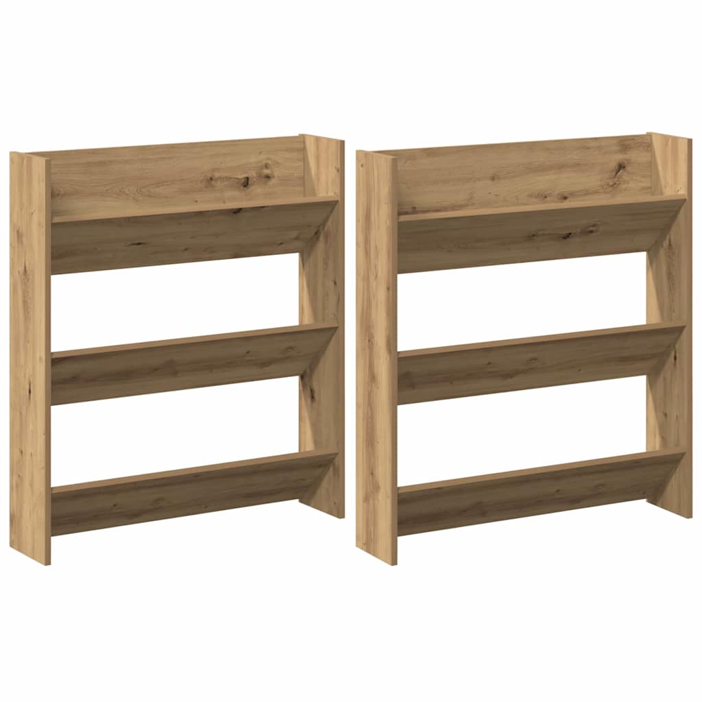 Shoe Cabinet 2 pcs Artisan Oak 85 x 18 x 90 cm Particleboard