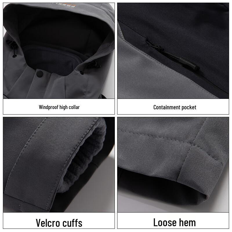 Jeep Men's 3-in-1 Windproof Hooded Outdoor Jacket
