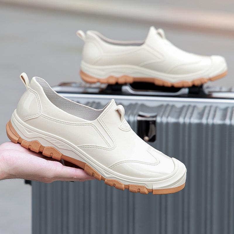 

Мужские модные классические черные резиновые ботильоны для дождя - Модные, водонепроницаемые, нескользящие для городского или кухонного использования 40