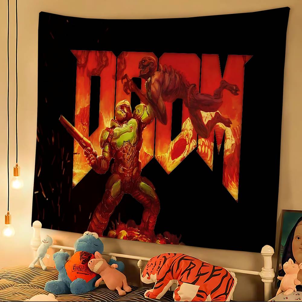 Shooting Game D-Doom Hanging Bohemian Tapestry Cheap Hippie Wall Hanging Bohemian Wall Tapestries Mandala Wall Hanging