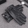 Accessories Solid Color Full Finger  Gloves Plus Plush Korean Style Mittens Men Gloves