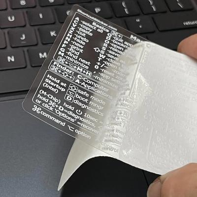 Para Mac Windows Pegatinas de Atajos de Teclado Word Excel Pegatinas Transparentes Gráfico de Letras Pegatina Protectora para Portátil Navegación Rápida