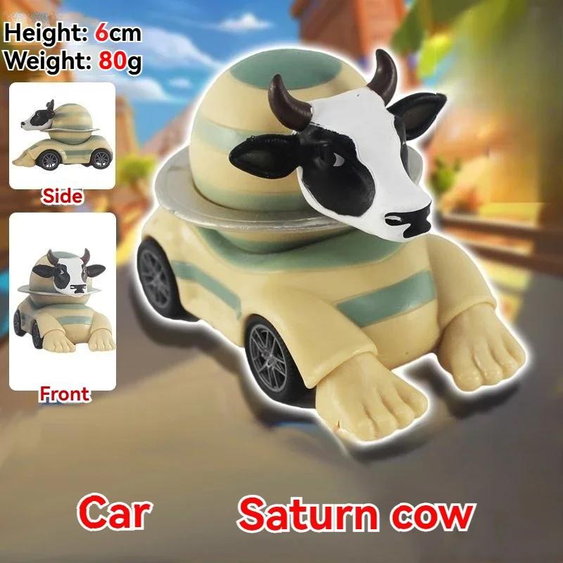 Funny Cartoon Character Cars Toys Unique Design Kids Vehicle Model Tung Tung Tung Sahur Car Figurine Anime Model Children Gifts