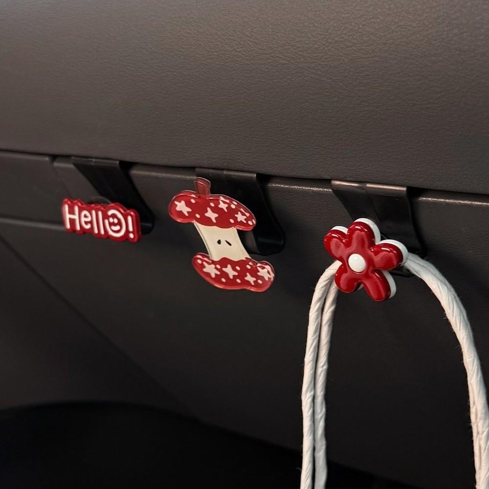 Cartoon Pattern Car Storage Hook Universal Hidden Glove Box Hanger Large Load-Bearing Car Organizer Clips