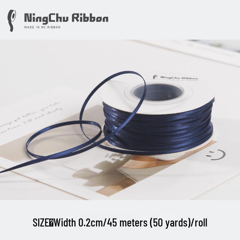 2mm Double-Sided Satin Ribbon Bookmark for Wedding Bows and Gift Wrapping