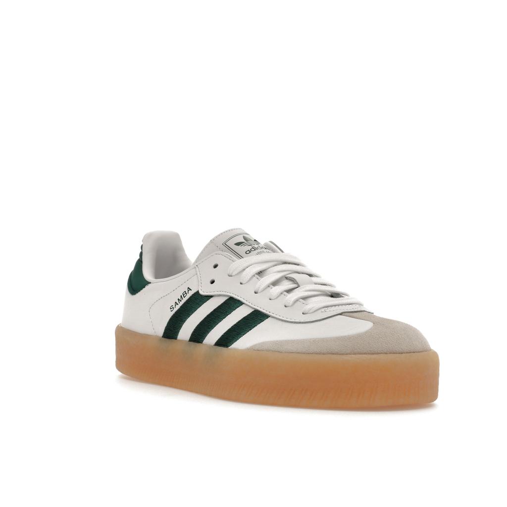 Adidas Sambae Weiß Grün Gummi Damen Sneaker Wolkenweiß Collegegrün ID0440