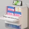 Bathroom Tissue Storage Box Large Capacity Plastic Waterproofed Design Wall Mounted For Bathrooms