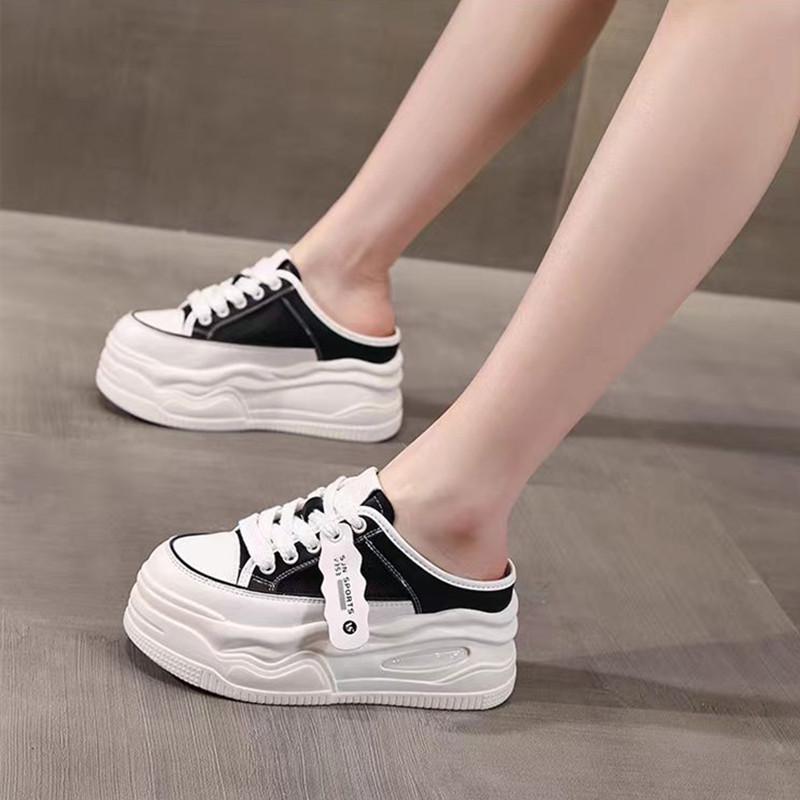 

Літні жіночі універсальні мюлі-сандалі на сітчастій платформі з товстою підошвою 2025 Size 36 чорний