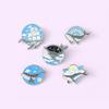 Recreational Whale Animal Series Ship Metal Design Badges Brooch Enamel Pins Label Bag Backpack Jewelry Gift Diy Accessories