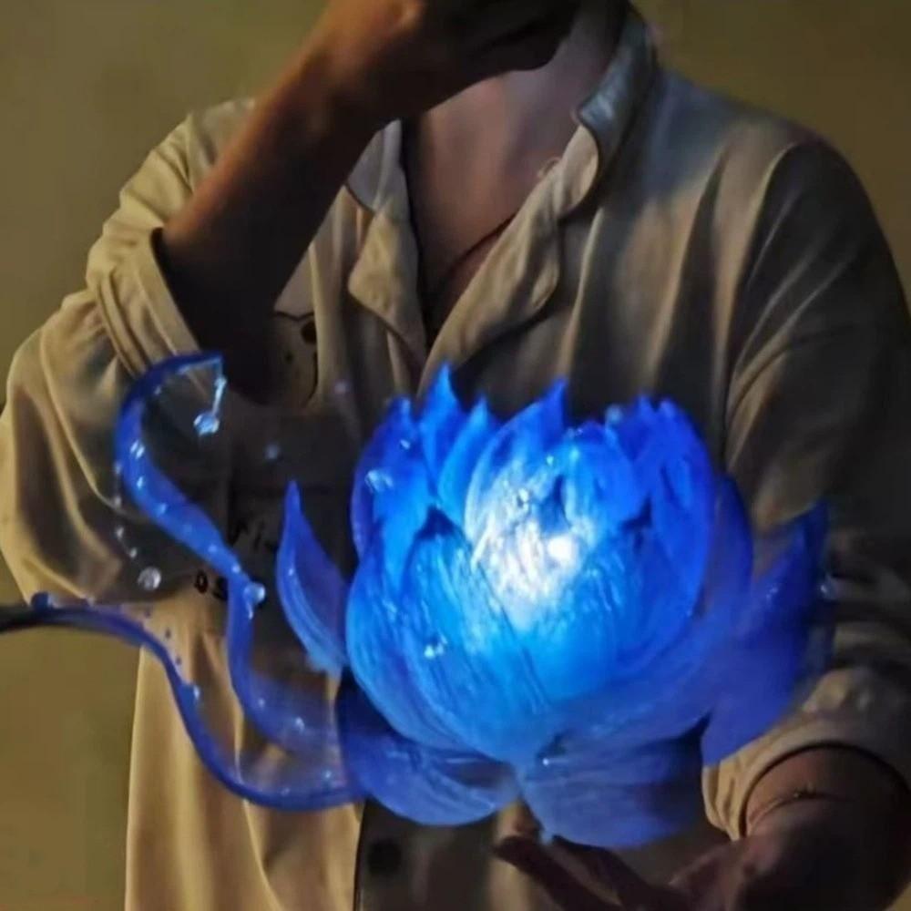 Handmade Glowing Floating Lotus Light Ancient Style Mid-Autumn Festival Lantern Photography Props