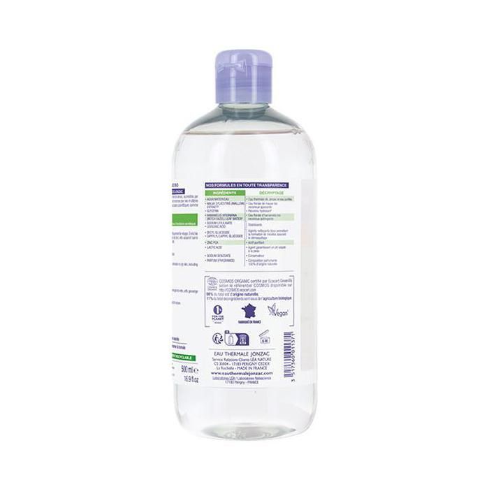 Eau Micellaire - Jonzac Pure - 500ml - Purifiante - Hypoallergénique - Peaux mixtes