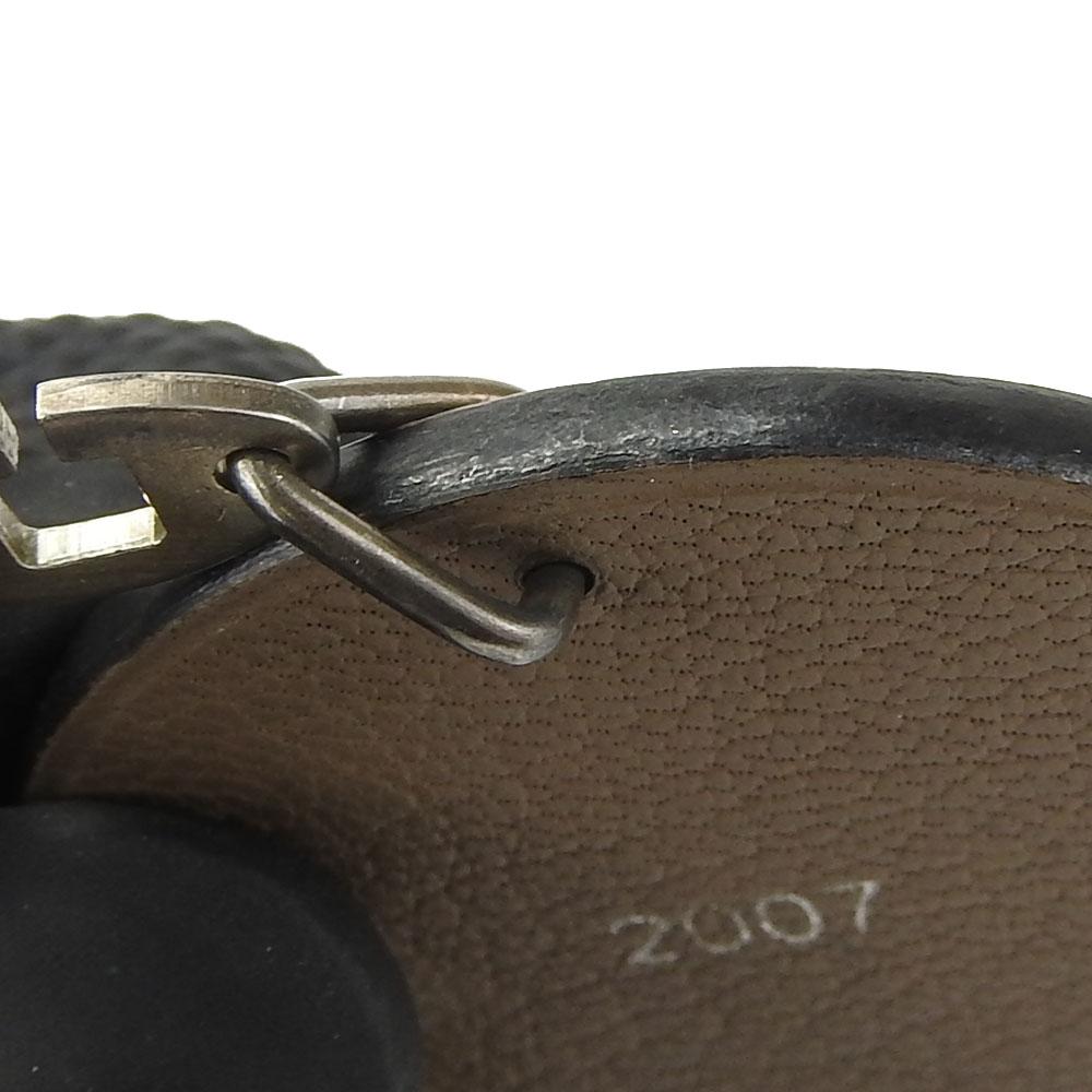 Used HERMES Bag charm leather/Silver925 Brown Brown boar