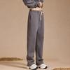 Men's Fleece Sweatpants and Hoodie Set - Warm, Comfortable, Casual Wear for Autumn and Winter.